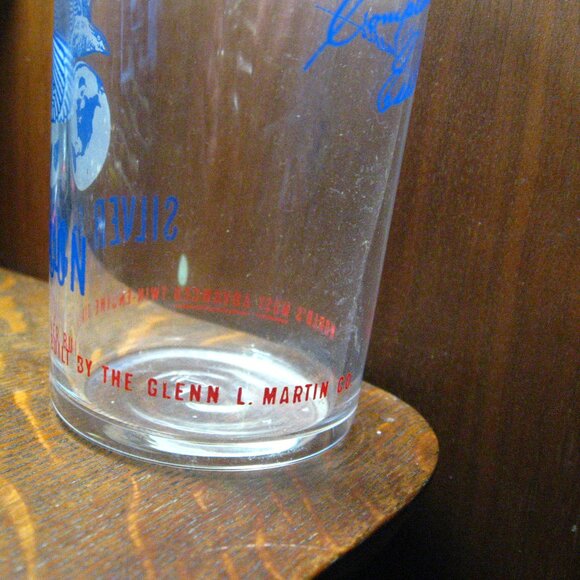Eastern Airlines Silver Falcon 1950's Cocktail Glass - Picture 8 of 9